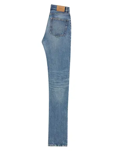 Saint Laurent Women's 90's Slim Jeans in Denim - Blue | Thumbnail 2 Saint Laurent Women's 90's Slim Jeans in Denim - Blue | Thumbnail 2
