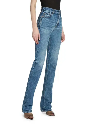 Saint Laurent Women's 90's Slim Jeans in Denim - Blue | Thumbnail 5 Saint Laurent Women's 90's Slim Jeans in Denim - Blue | Thumbnail 5