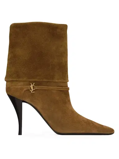 Saint Laurent Women's Niki Booties in Suede | Thumbnail 1 Saint Laurent Women's Niki Booties in Suede | Thumbnail 1
