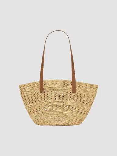 Saint Laurent Women's Panier Small Shoulder Bag in Raffia | Thumbnail 5 Saint Laurent Women's Panier Small Shoulder Bag in Raffia | Thumbnail 5