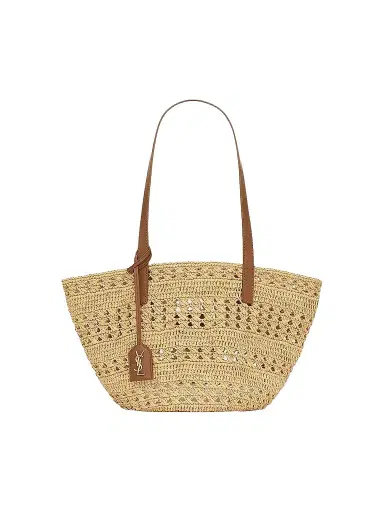 Saint Laurent Women's Panier Small Shoulder Bag in Raffia | Thumbnail 1 Saint Laurent Women's Panier Small Shoulder Bag in Raffia | Thumbnail 1