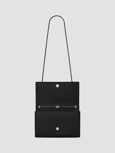 Saint Laurent Women's Kate Medium Chain Bag In Grain De Poudre Embossed Leather - Nero | Thumbnail 3 Saint Laurent Women's Kate Medium Chain Bag In Grain De Poudre Embossed Leather - Nero | Thumbnail 3