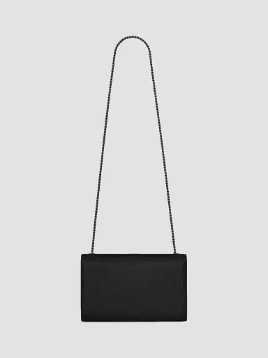 Saint Laurent Women's Kate Medium Chain Bag In Grain De Poudre Embossed Leather - Nero | Thumbnail 5 Saint Laurent Women's Kate Medium Chain Bag In Grain De Poudre Embossed Leather - Nero | Thumbnail 5