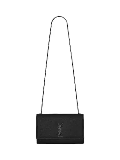 Saint Laurent Women's Kate Medium Chain Bag In Grain De Poudre Embossed Leather - Nero | Thumbnail 1 Saint Laurent Women's Kate Medium Chain Bag In Grain De Poudre Embossed Leather - Nero | Thumbnail 1