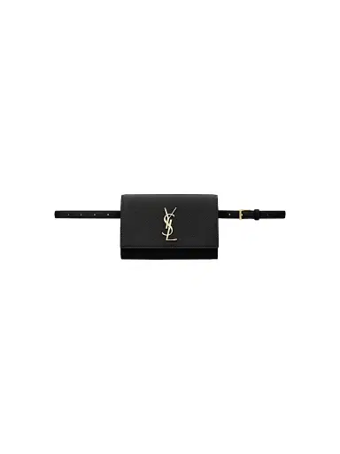 Saint Laurent Women's Kate Belt Bag In Grain De Poudre-Embossed Leather - Black | Thumbnail 1 Saint Laurent Women's Kate Belt Bag In Grain De Poudre-Embossed Leather - Black | Thumbnail 1