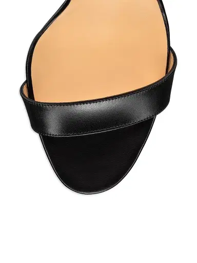 Christian Louboutin Women's Choca Lux 120MM Leather Sandals - Black | Thumbnail 5 Christian Louboutin Women's Choca Lux 120MM Leather Sandals - Black | Thumbnail 5