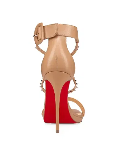 Christian Louboutin Women's Choca Lux 120MM Leather Sandals - Black | Thumbnail 9 Christian Louboutin Women's Choca Lux 120MM Leather Sandals - Black | Thumbnail 9