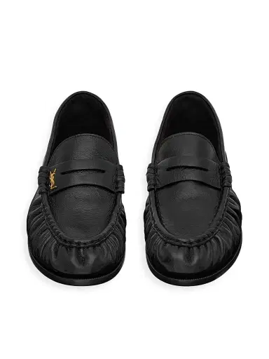 Saint Laurent Men's Le Loafer Penny Slippers in Shiny Creased Leather - Black - Size 8 | Thumbnail 3 Saint Laurent Men's Le Loafer Penny Slippers in Shiny Creased Leather - Black - Size 8 | Thumbnail 3
