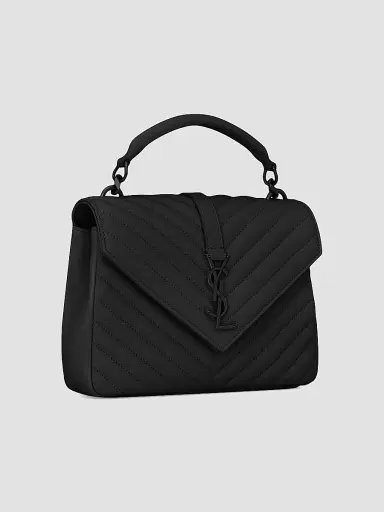 Saint Laurent Women's College Chain Bag in Quilted Leather - Nero | Thumbnail 6 Saint Laurent Women's College Chain Bag in Quilted Leather - Nero | Thumbnail 6