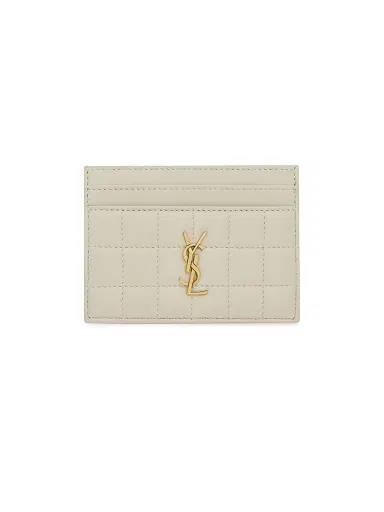 Saint Laurent Women's Cassandre Matelasse Carre Card Case In Quilted Leather - Black | Thumbnail 1 Saint Laurent Women's Cassandre Matelasse Carre Card Case In Quilted Leather - Black | Thumbnail 1