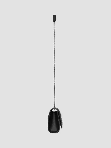 Saint Laurent Women's Envelope Small Bag In Mix Matelassé Grain De Poudre Embossed Leather - Nero | Thumbnail 4 Saint Laurent Women's Envelope Small Bag In Mix Matelassé Grain De Poudre Embossed Leather - Nero | Thumbnail 4