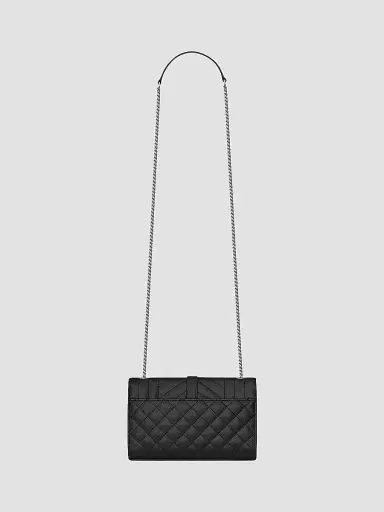 Saint Laurent Women's Envelope Small Bag In Mix Matelassé Grain De Poudre Embossed Leather - Nero | Thumbnail 5 Saint Laurent Women's Envelope Small Bag In Mix Matelassé Grain De Poudre Embossed Leather - Nero | Thumbnail 5