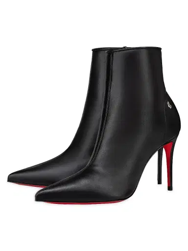 Christian Louboutin Women's Sporty Kate Booty 80MM Leather Boots - Black | Thumbnail 2 Christian Louboutin Women's Sporty Kate Booty 80MM Leather Boots - Black | Thumbnail 2