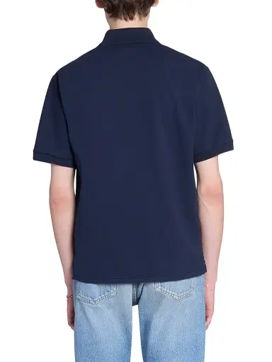 Saint Laurent Men's Cassandre Polo Shirt in Pique - Marine | Thumbnail 6 Saint Laurent Men's Cassandre Polo Shirt in Pique - Marine | Thumbnail 6