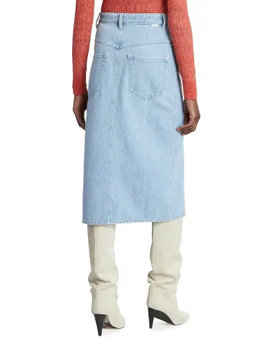 ISABEL MARANT ÉTOILE Women's Vandy Denim Button-Front Skirt | Thumbnail 5 ISABEL MARANT ÉTOILE Women's Vandy Denim Button-Front Skirt | Thumbnail 5
