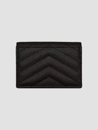 Saint Laurent Women's Cassandre Matelass Business Card Case - Nero | Thumbnail 3 Saint Laurent Women's Cassandre Matelass Business Card Case - Nero | Thumbnail 3