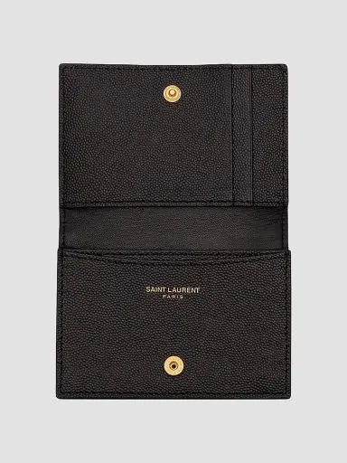 Saint Laurent Women's Cassandre Matelass Business Card Case - Nero | Thumbnail 5 Saint Laurent Women's Cassandre Matelass Business Card Case - Nero | Thumbnail 5