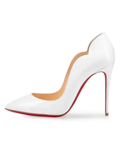 Christian Louboutin Women's Hot Chick 100MM Leather Pumps - Bianco | Thumbnail 11 Christian Louboutin Women's Hot Chick 100MM Leather Pumps - Bianco | Thumbnail 11