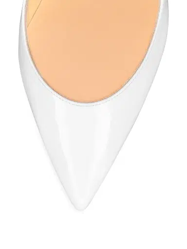 Christian Louboutin Women's Hot Chick 100MM Leather Pumps - Bianco | Thumbnail 13 Christian Louboutin Women's Hot Chick 100MM Leather Pumps - Bianco | Thumbnail 13
