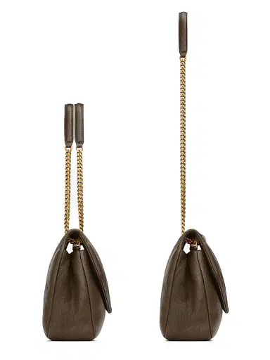 Saint Laurent Women's Calypso Bag in Grained Lambskin - Light Musk | Thumbnail 5 Saint Laurent Women's Calypso Bag in Grained Lambskin - Light Musk | Thumbnail 5