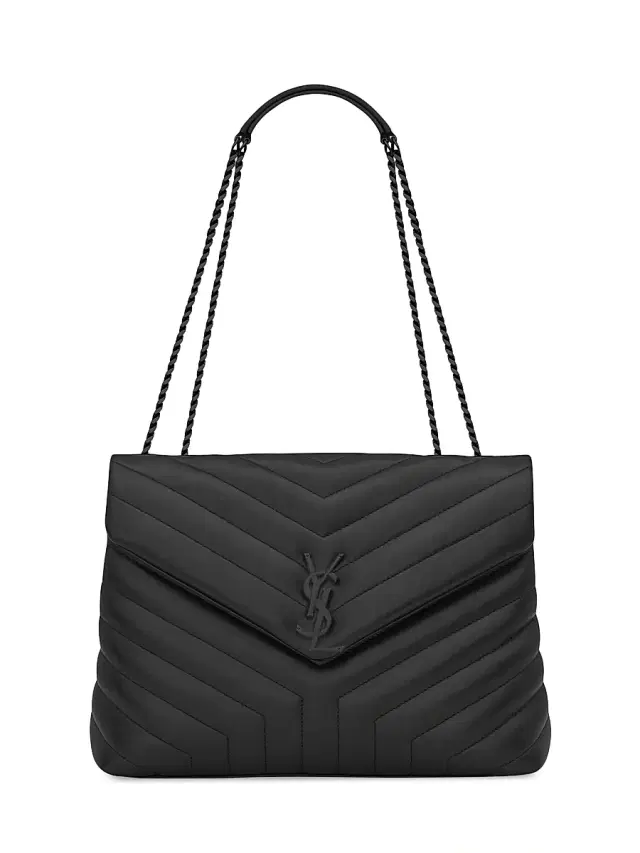 Women's Loulou Shoulder Bag in Quilted Leather - Black Women's Loulou Shoulder Bag in Quilted Leather - Black