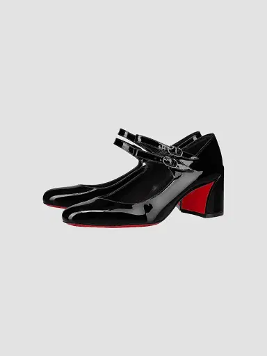 Christian Louboutin Women's Miss Jane 55MM Patent Leather Pumps - Black | Thumbnail 2 Christian Louboutin Women's Miss Jane 55MM Patent Leather Pumps - Black | Thumbnail 2