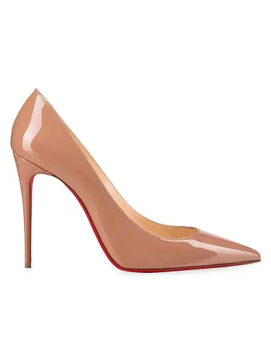 Christian Louboutin Women's Kate 100MM Patent Leather Pumps - Blush | Thumbnail 1 Christian Louboutin Women's Kate 100MM Patent Leather Pumps - Blush | Thumbnail 1