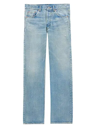 Saint Laurent Men's Loose-Fit Jeans - Blue Beat - Size 27 | Thumbnail 1 Saint Laurent Men's Loose-Fit Jeans - Blue Beat - Size 27 | Thumbnail 1