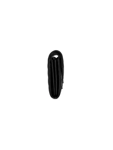 Saint Laurent Women's Cassandre Matelasse Flap Wallet in Grain De Poudre Embossed Leather - Nero | Thumbnail 2 Saint Laurent Women's Cassandre Matelasse Flap Wallet in Grain De Poudre Embossed Leather - Nero | Thumbnail 2