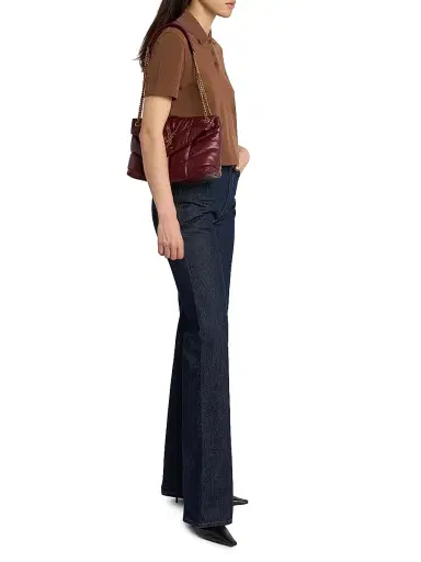 Saint Laurent Women's Puffer Shoulder Bag in Nappa Leather - Rouge Cabernet | Thumbnail 2 Saint Laurent Women's Puffer Shoulder Bag in Nappa Leather - Rouge Cabernet | Thumbnail 2