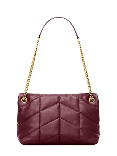 Saint Laurent Women's Puffer Shoulder Bag in Nappa Leather - Rouge Cabernet | Thumbnail 7 Saint Laurent Women's Puffer Shoulder Bag in Nappa Leather - Rouge Cabernet | Thumbnail 7