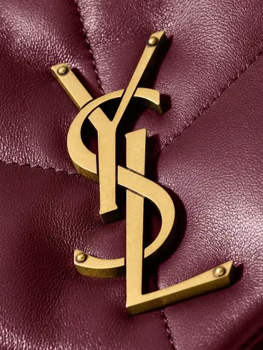 Saint Laurent Women's Puffer Shoulder Bag in Nappa Leather - Rouge Cabernet | Thumbnail 8 Saint Laurent Women's Puffer Shoulder Bag in Nappa Leather - Rouge Cabernet | Thumbnail 8