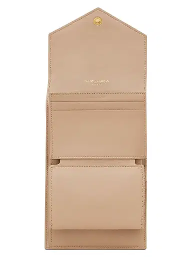 Saint Laurent Women's Cassandre Matelassé Multi-Fold Wallet in Leather - Crema Soft | Thumbnail 12 Saint Laurent Women's Cassandre Matelassé Multi-Fold Wallet in Leather - Crema Soft | Thumbnail 12