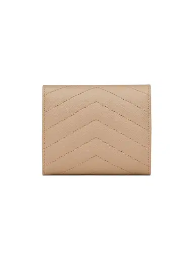 Saint Laurent Women's Cassandre Matelassé Multi-Fold Wallet in Leather - Crema Soft | Thumbnail 10 Saint Laurent Women's Cassandre Matelassé Multi-Fold Wallet in Leather - Crema Soft | Thumbnail 10