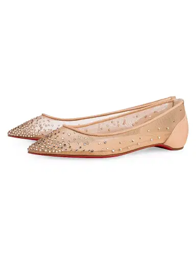 Christian Louboutin Women's Follies Strass Ballerina Flats | Thumbnail 2 Christian Louboutin Women's Follies Strass Ballerina Flats | Thumbnail 2