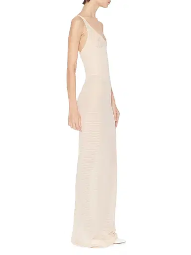 Alaïa Women's Sculpt Sheer Maxi Dress - Peach | Thumbnail 3 Alaïa Women's Sculpt Sheer Maxi Dress - Peach | Thumbnail 3