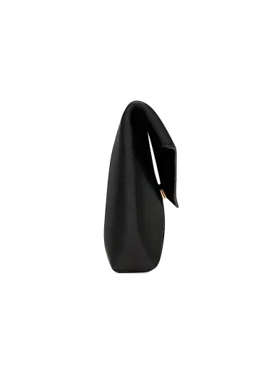 Saint Laurent Women's Cassandre Small Envelope Pouch In Lambskin - Black | Thumbnail 4 Saint Laurent Women's Cassandre Small Envelope Pouch In Lambskin - Black | Thumbnail 4
