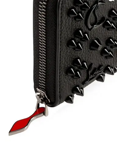 Christian Louboutin Women's Pannettone Spike Leather Wallet - Black | Thumbnail 4 Christian Louboutin Women's Pannettone Spike Leather Wallet - Black | Thumbnail 4