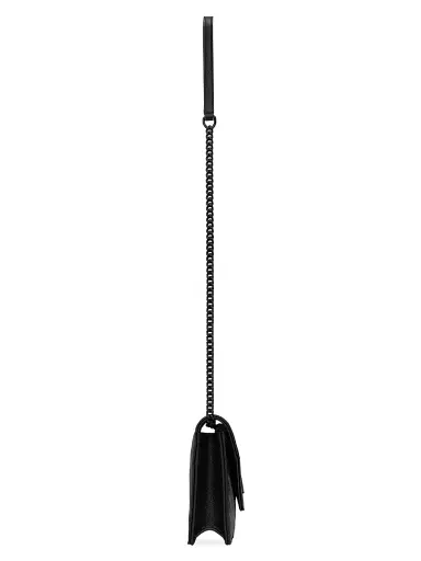 Saint Laurent Women's Cassandre Envelope Chain Wallet in Grain De Poudre Leather - Noir | Thumbnail 6 Saint Laurent Women's Cassandre Envelope Chain Wallet in Grain De Poudre Leather - Noir | Thumbnail 6