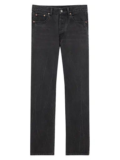 Saint Laurent Men's Loose-Fit Jeans in Used Denim - Used Paris Black - Size 27 | Thumbnail 1 Saint Laurent Men's Loose-Fit Jeans in Used Denim - Used Paris Black - Size 27 | Thumbnail 1