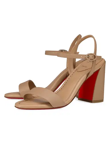 Christian Louboutin Women's Miss Jane 85MM Leather Sandals - Blush - Size 12 | Thumbnail 2 Christian Louboutin Women's Miss Jane 85MM Leather Sandals - Blush - Size 12 | Thumbnail 2