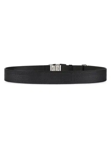 Givenchy Men's 4G Release Buckle Belt In Micro 4G Leather And Webbing - Black | Thumbnail 2 Givenchy Men's 4G Release Buckle Belt In Micro 4G Leather And Webbing - Black | Thumbnail 2