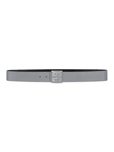 Givenchy Men's 4G Reversible Belt In Micro 4G Leather - Black Grey | Thumbnail 2 Givenchy Men's 4G Reversible Belt In Micro 4G Leather - Black Grey | Thumbnail 2