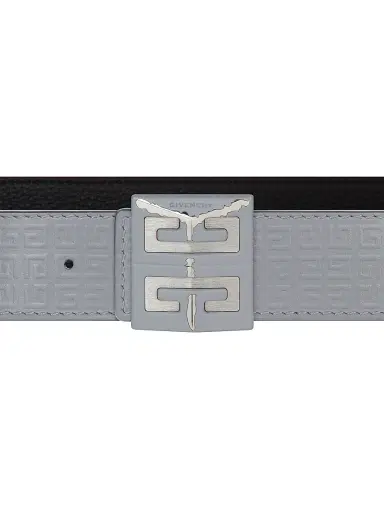 Givenchy Men's 4G Reversible Belt In Micro 4G Leather - Black Grey | Thumbnail 6 Givenchy Men's 4G Reversible Belt In Micro 4G Leather - Black Grey | Thumbnail 6