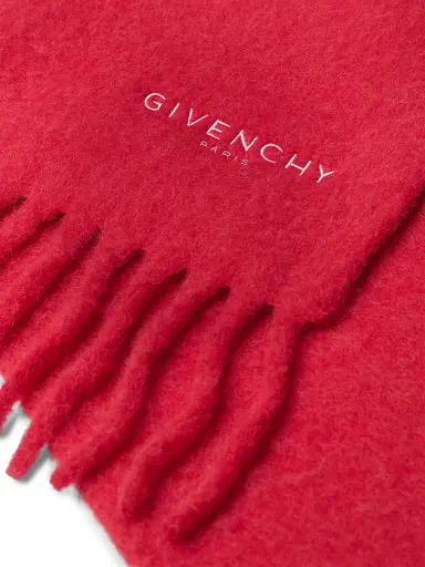 Givenchy Women's Oversized Scarf in Alpaca Wool - Vermillon | Thumbnail 2 Givenchy Women's Oversized Scarf in Alpaca Wool - Vermillon | Thumbnail 2