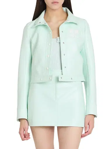 Courrèges Women's Vinyle Reedition Jacket - Light Mint | Thumbnail 3 Courrèges Women's Vinyle Reedition Jacket - Light Mint | Thumbnail 3
