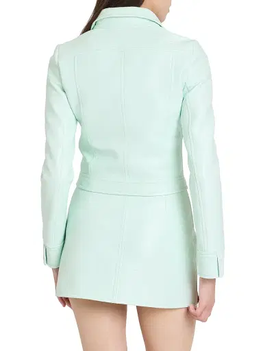 Courrèges Women's Vinyle Reedition Jacket - Light Mint | Thumbnail 5 Courrèges Women's Vinyle Reedition Jacket - Light Mint | Thumbnail 5