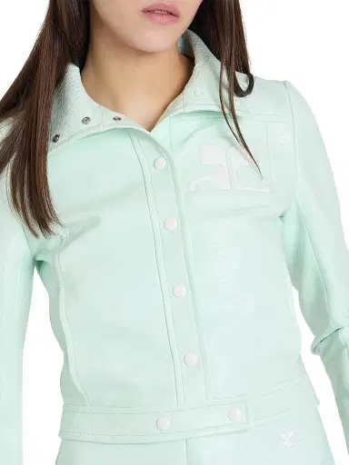 Courrèges Women's Vinyle Reedition Jacket - Light Mint | Thumbnail 6 Courrèges Women's Vinyle Reedition Jacket - Light Mint | Thumbnail 6
