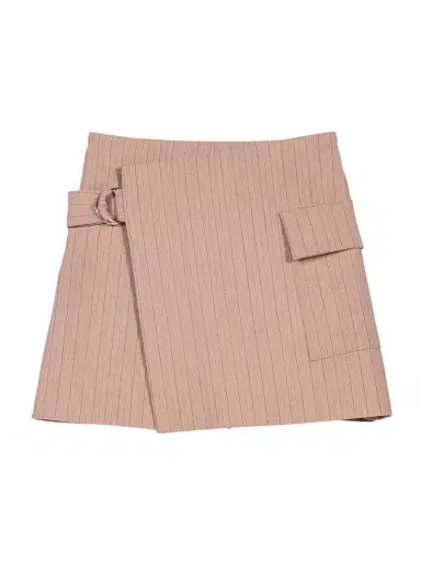Maje Women's Striped Layered Effect Shorts - Beige | Thumbnail 7 Maje Women's Striped Layered Effect Shorts - Beige | Thumbnail 7