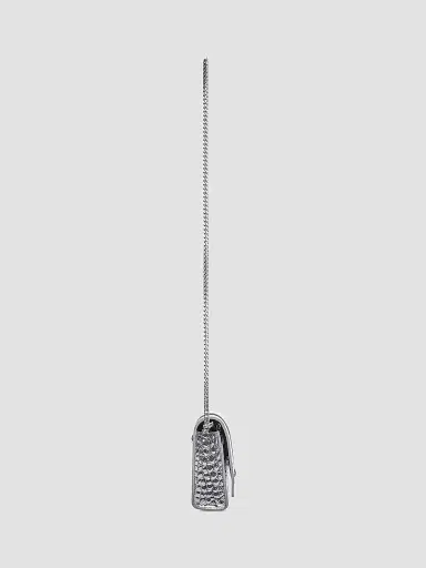 Balenciaga Women's Metallic Hourglass Wallet on Chain - Silver | Thumbnail 2 Balenciaga Women's Metallic Hourglass Wallet on Chain - Silver | Thumbnail 2